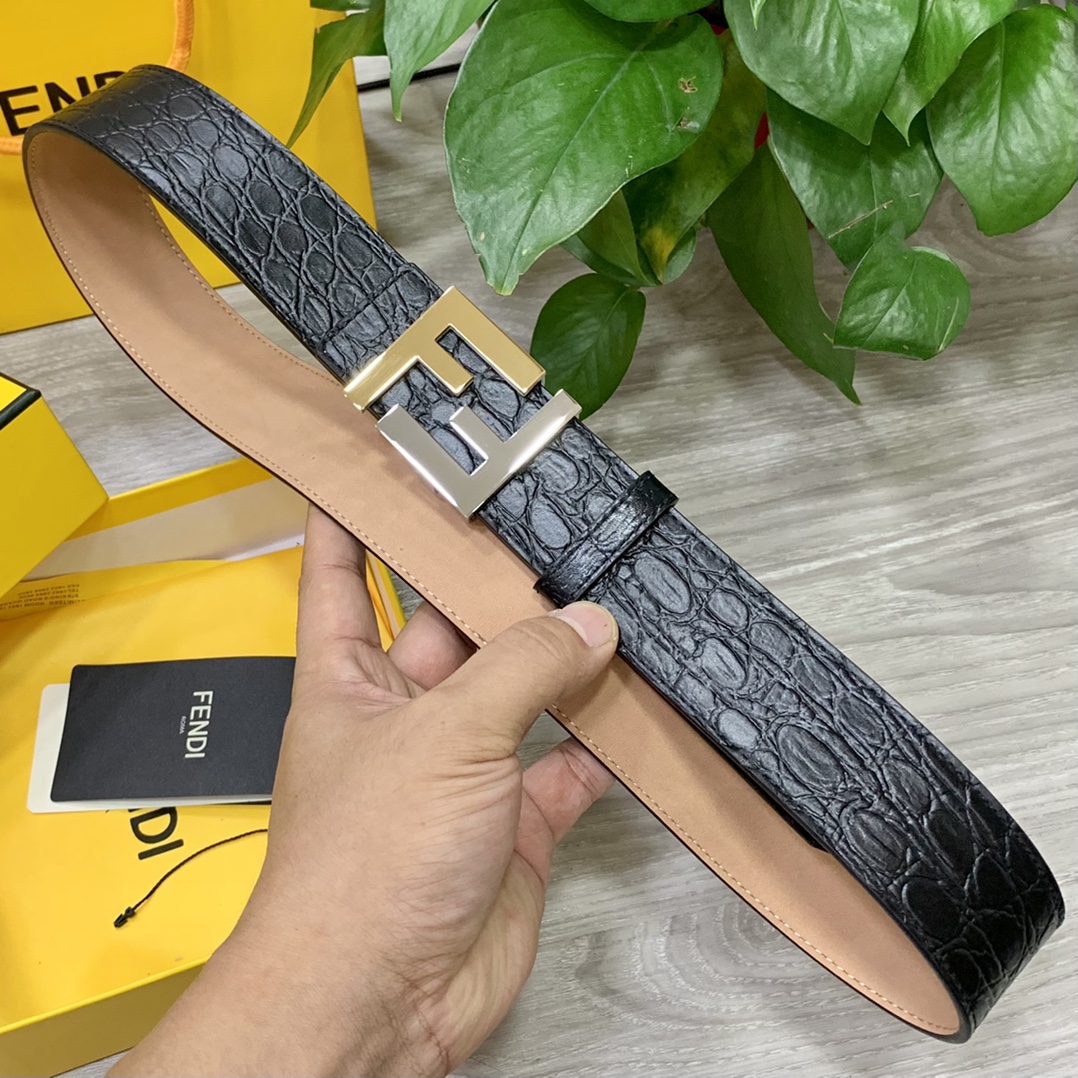 FENDl芬迪宽40MM双面原版小牛