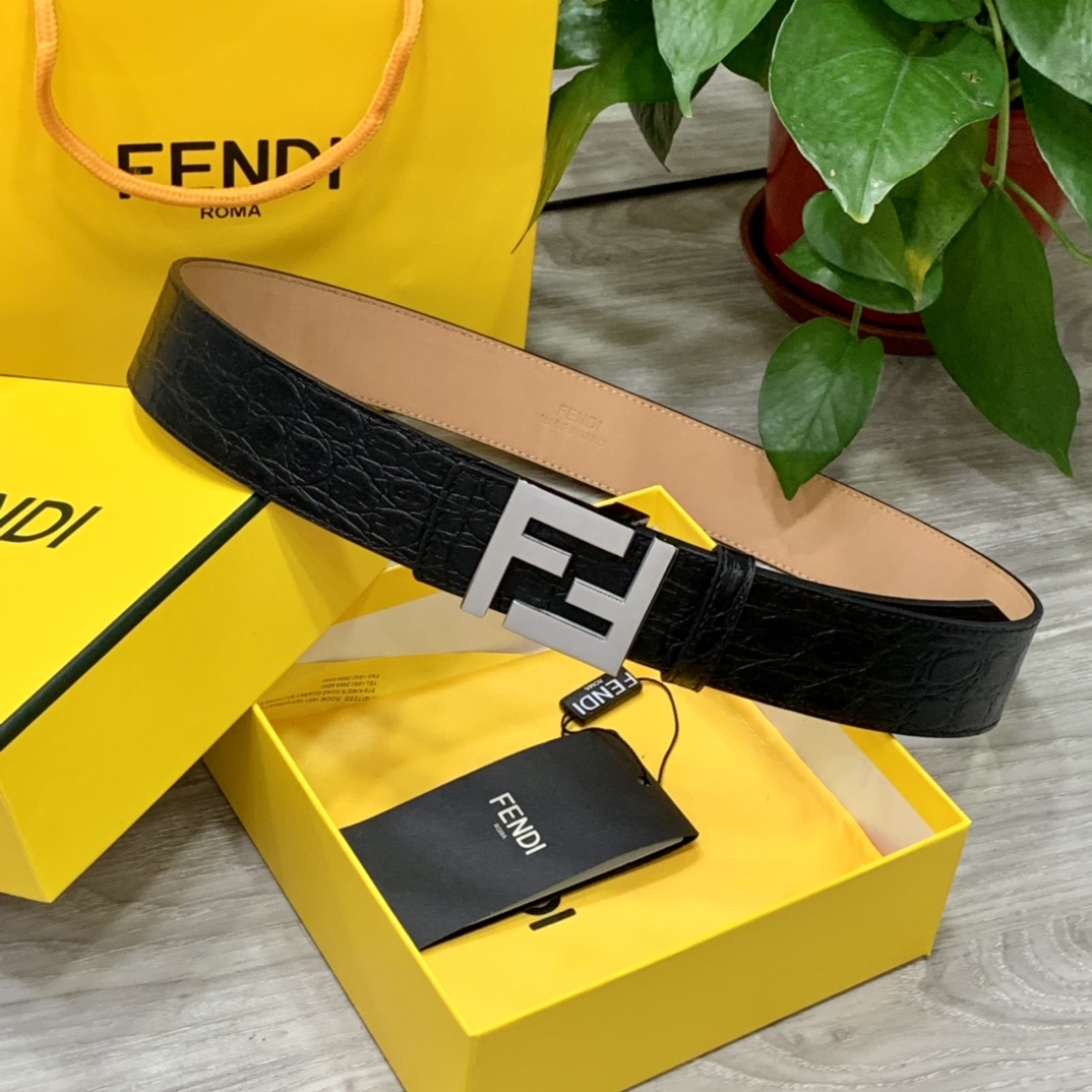 FENDl芬迪宽40MM双面原版小牛