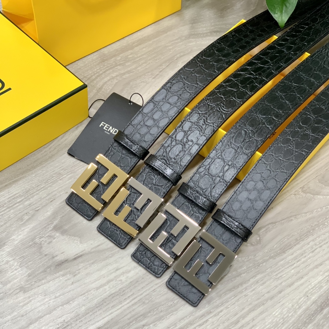 FENDl芬迪宽40MM双面原版小牛