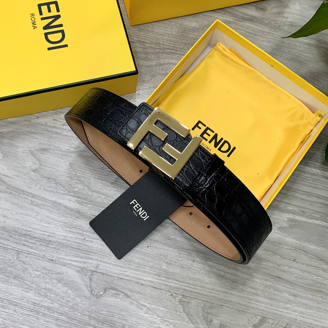 FENDl芬迪宽40MM双面原版小牛