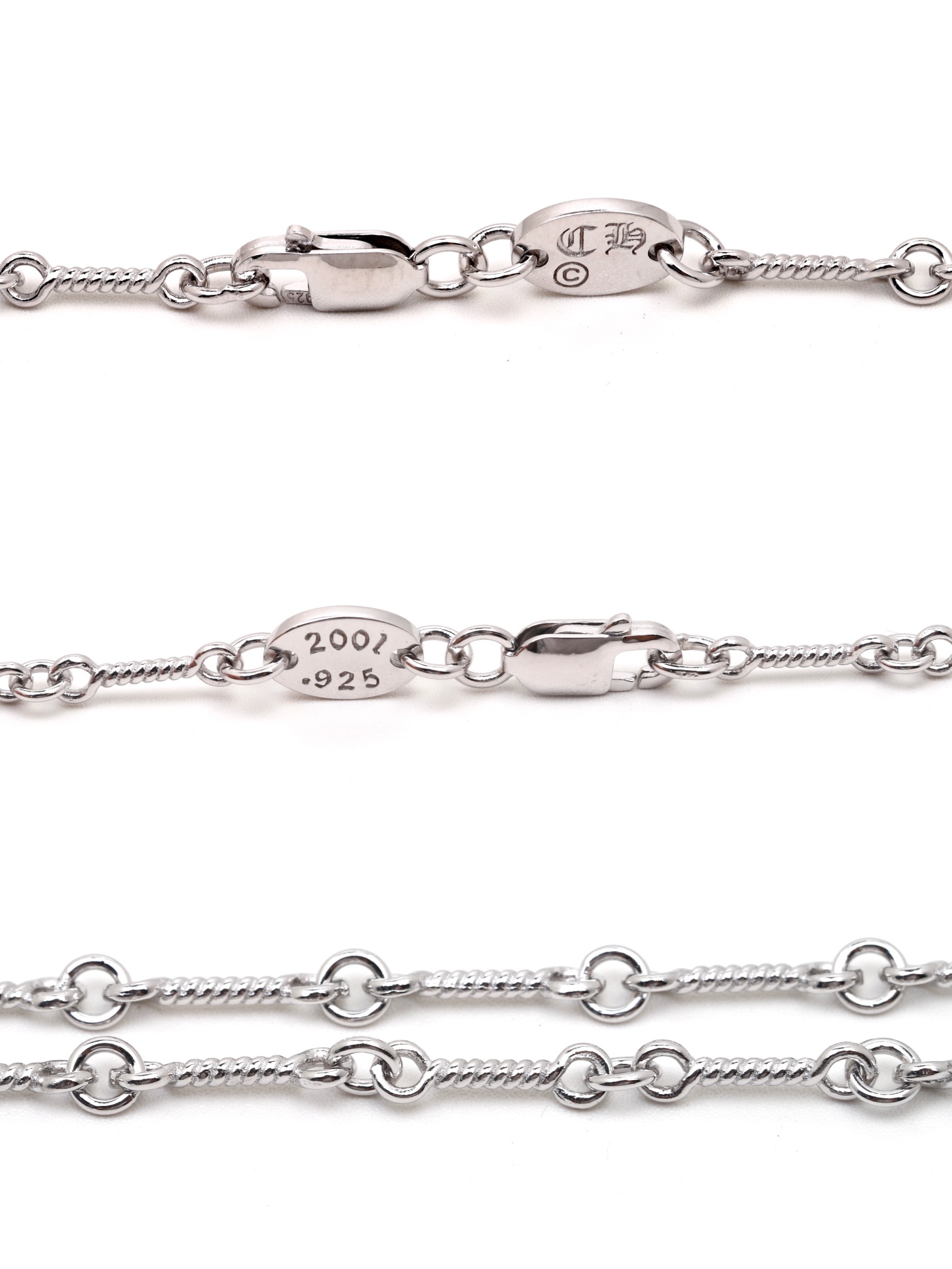 Chrome Hearts 𝐡𝐞𝐚𝐫𝐭𝐬克罗心 镀18K金双十字架项链