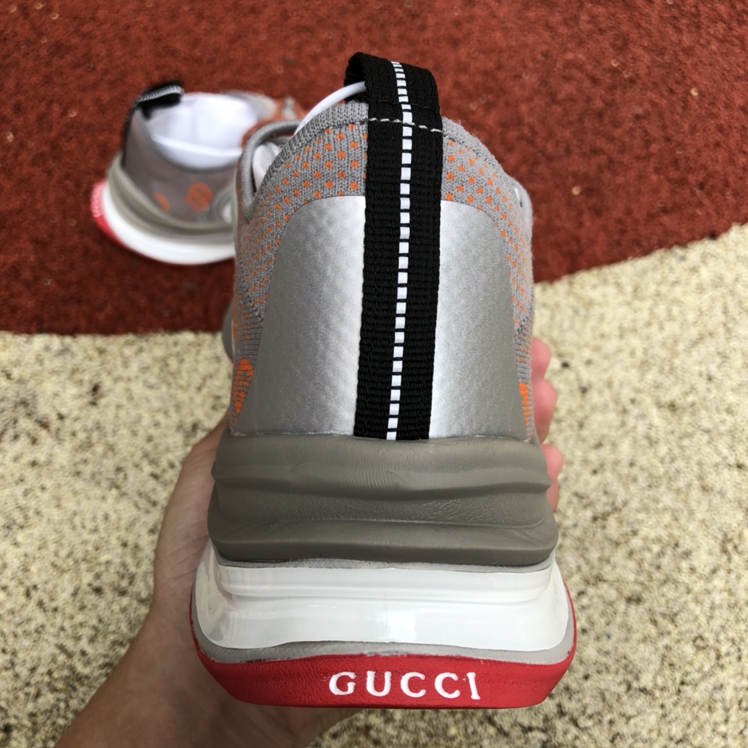 Gucci Running Shoes Grey Orange 22 Spring/Summer Gucci Gucci Double G Lace Up Sneakers