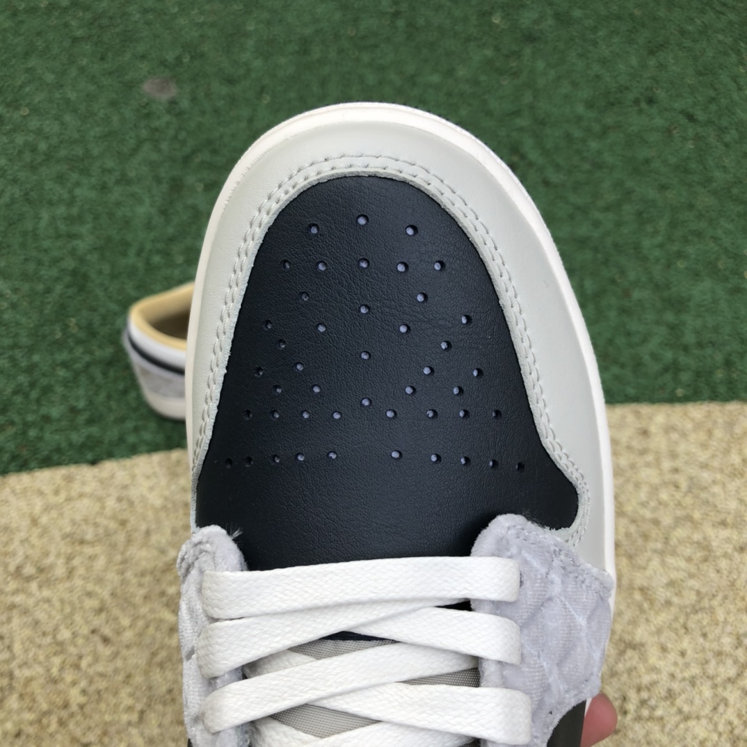 纯原版Air Jordan 1 Low SE 黑灰绸缎男子防滑篮球鞋 DV1762-001