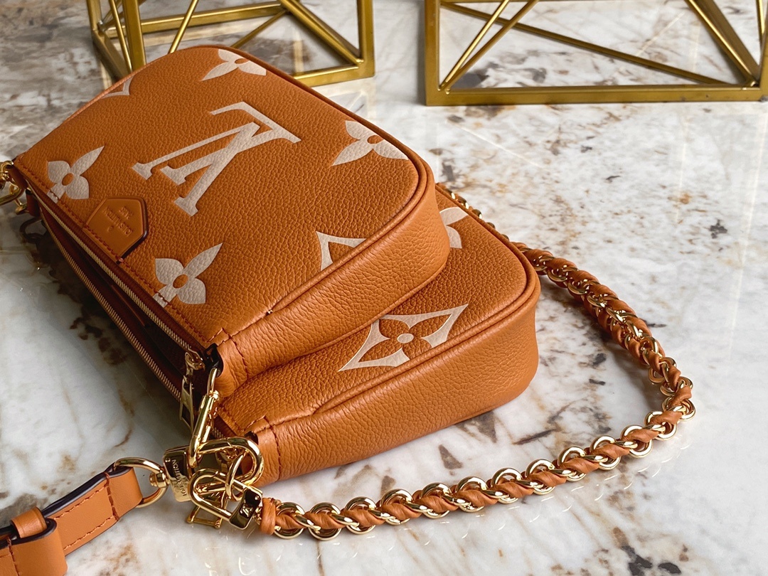 顶级原单M45777土黄麻将包系列MultiPochetteAccessories手袋以Monogram