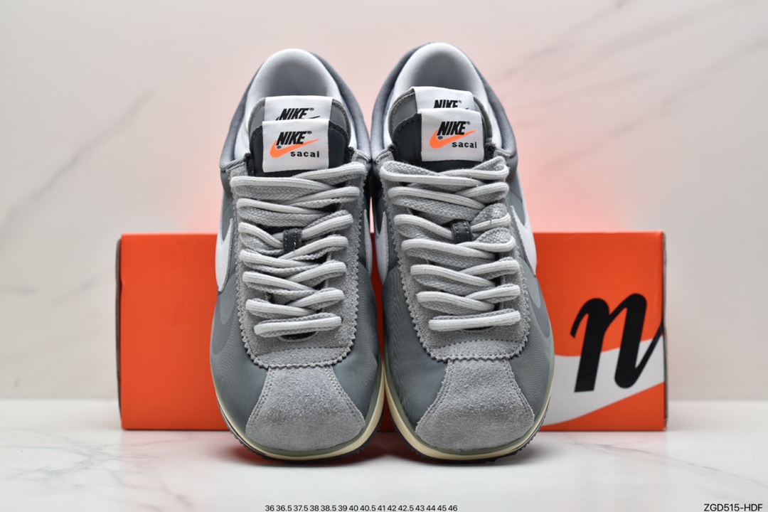 290 Sacai x Nike Air Zoom Cortez SP 4.0”Grey White”4.0系列改良阿甘低帮解慢跑鞋DQ0581-100