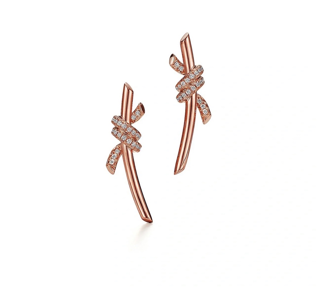 Tiffany & Co. Knot Earrings, Rose Gold, High Carbon Diamond, Fashion Jewelry 1 a1656978750339 3387
