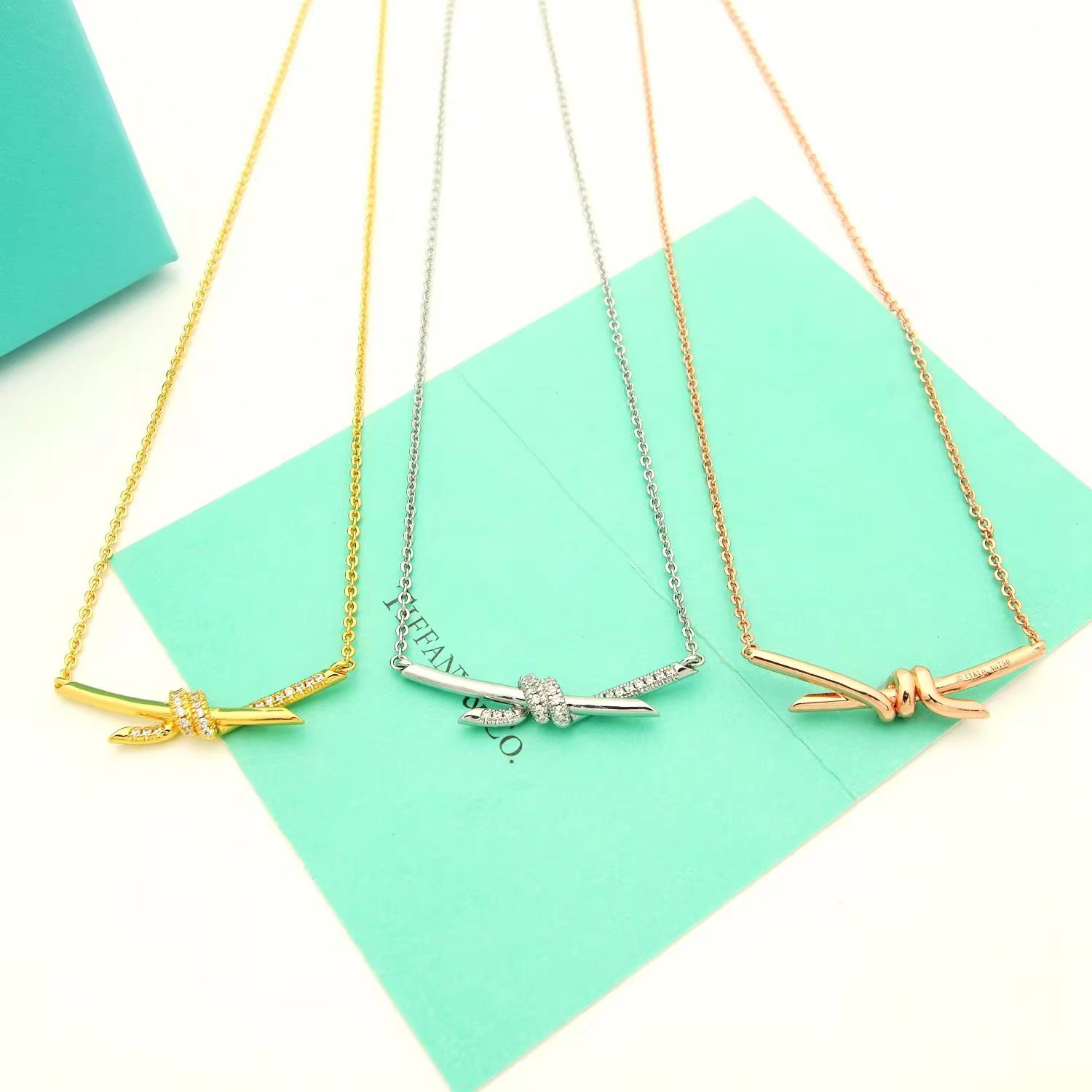 Tiffany & Co. Tiffany项链 新缘系列 大号打结项链半钻