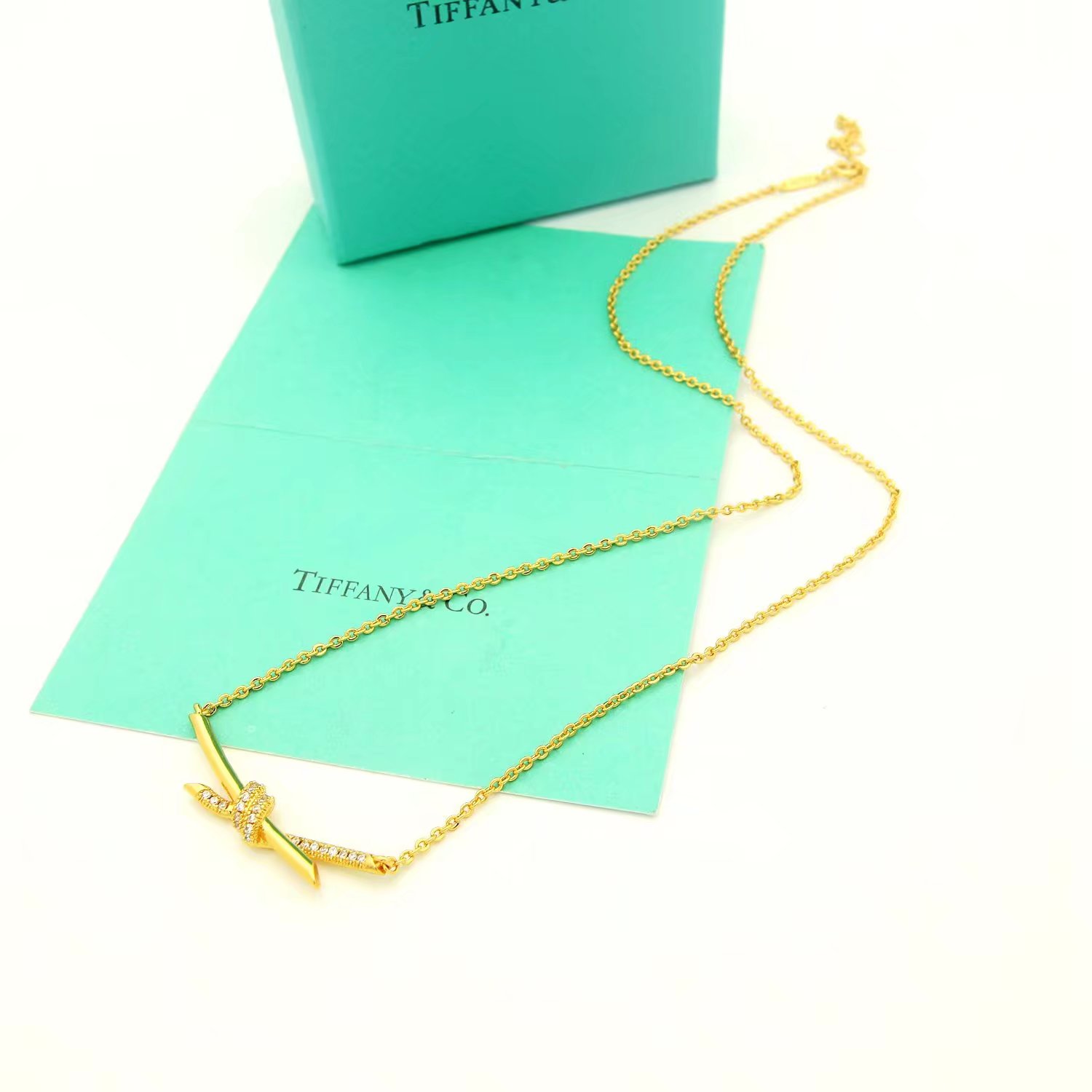 Tiffany & Co. Tiffany项链 新缘系列 大号打结项链半钻