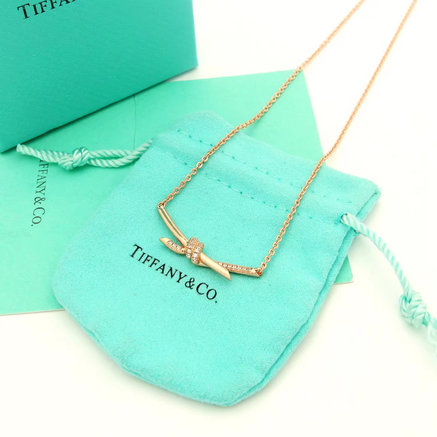 Tiffany & Co. Tiffany项链 新缘系列 大号打结项链半钻