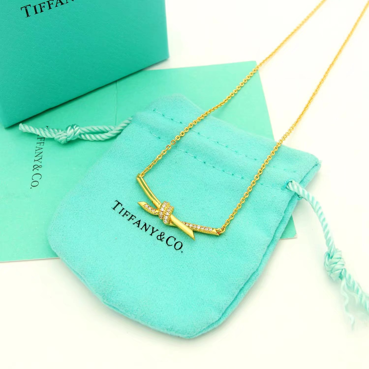 Tiffany & Co. Tiffany项链 新缘系列 大号打结项链半钻