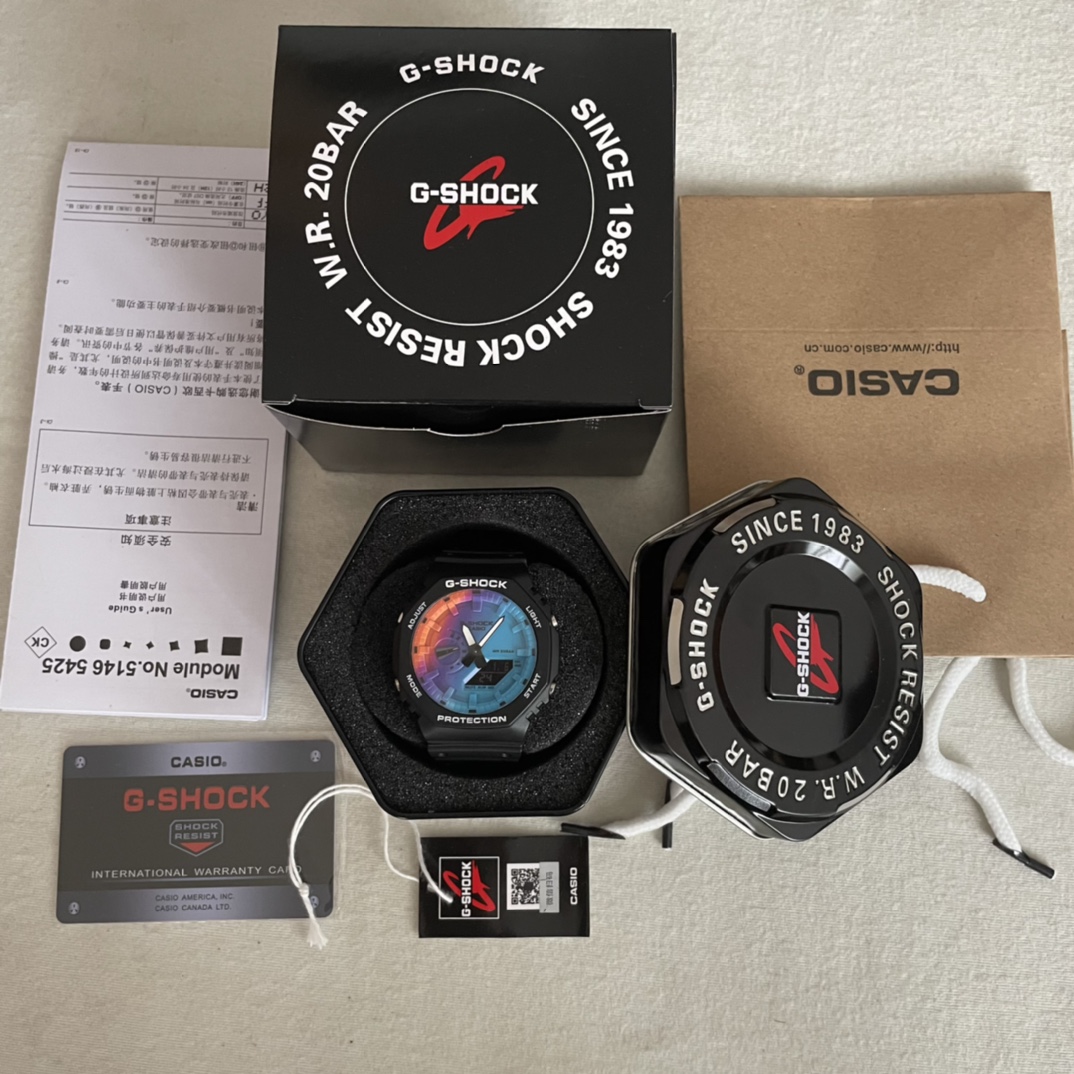 GA-2100SRS: Rainbow Summer G-SHOCK Watch with Japanese Core and Authentic Design - 图片 9