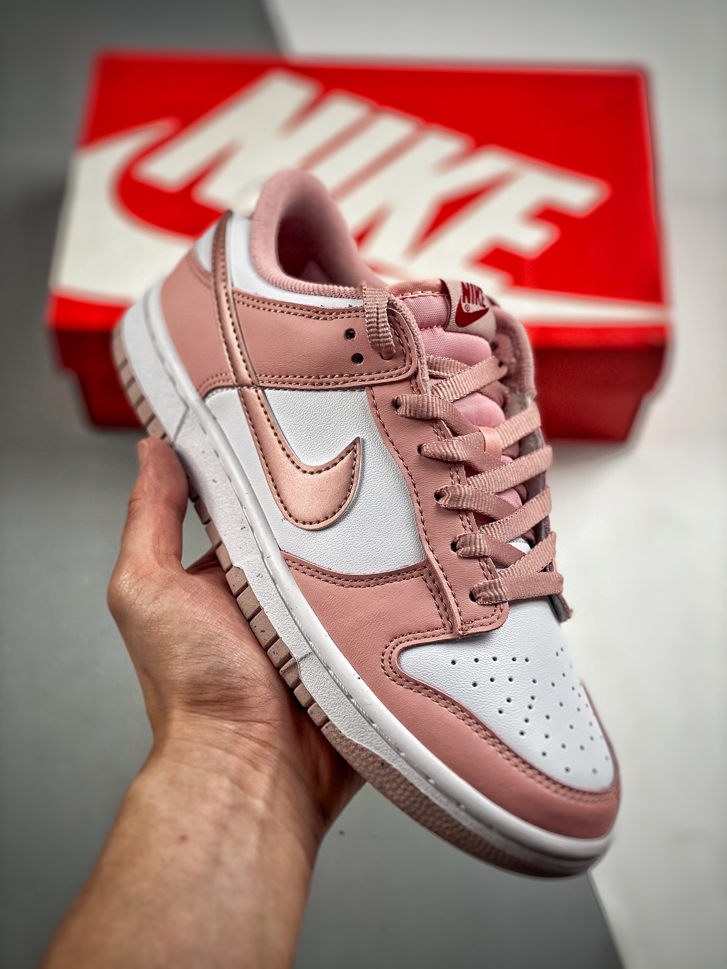-4 Nk Dunk SB Low Rosa Sakura, pequeño San Valentín. Producido por fábrica grande con materiales originales, primer lan…