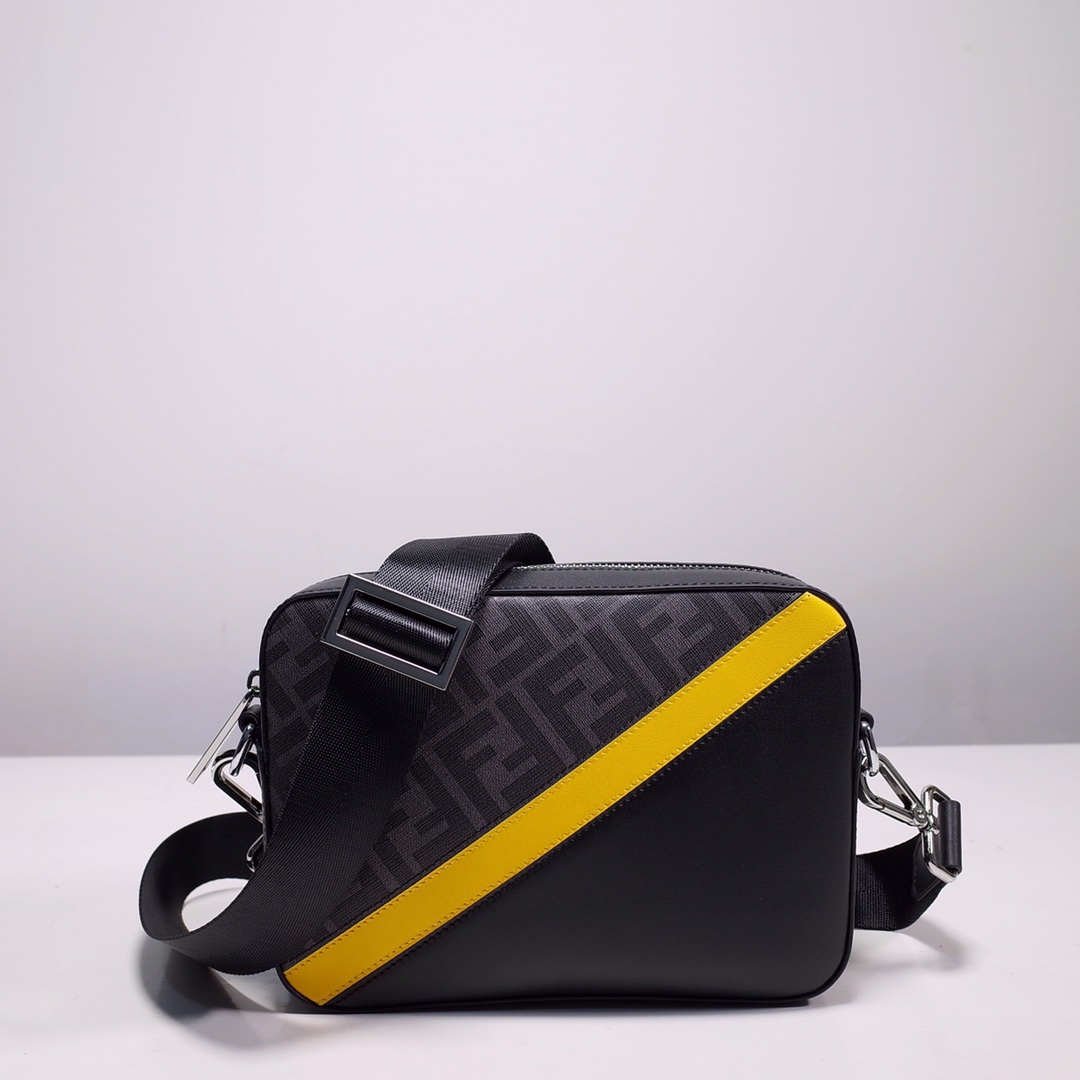 Fendi Camera Bags Crossbody & Shoulder Bags Coffee Color Calfskin Cowhide PVC
