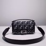 2023 Replica Wholesale Cheap Sales Online
 Fendi Bags Handbags for sale cheap now
 Black Embroidery Canvas Baguette