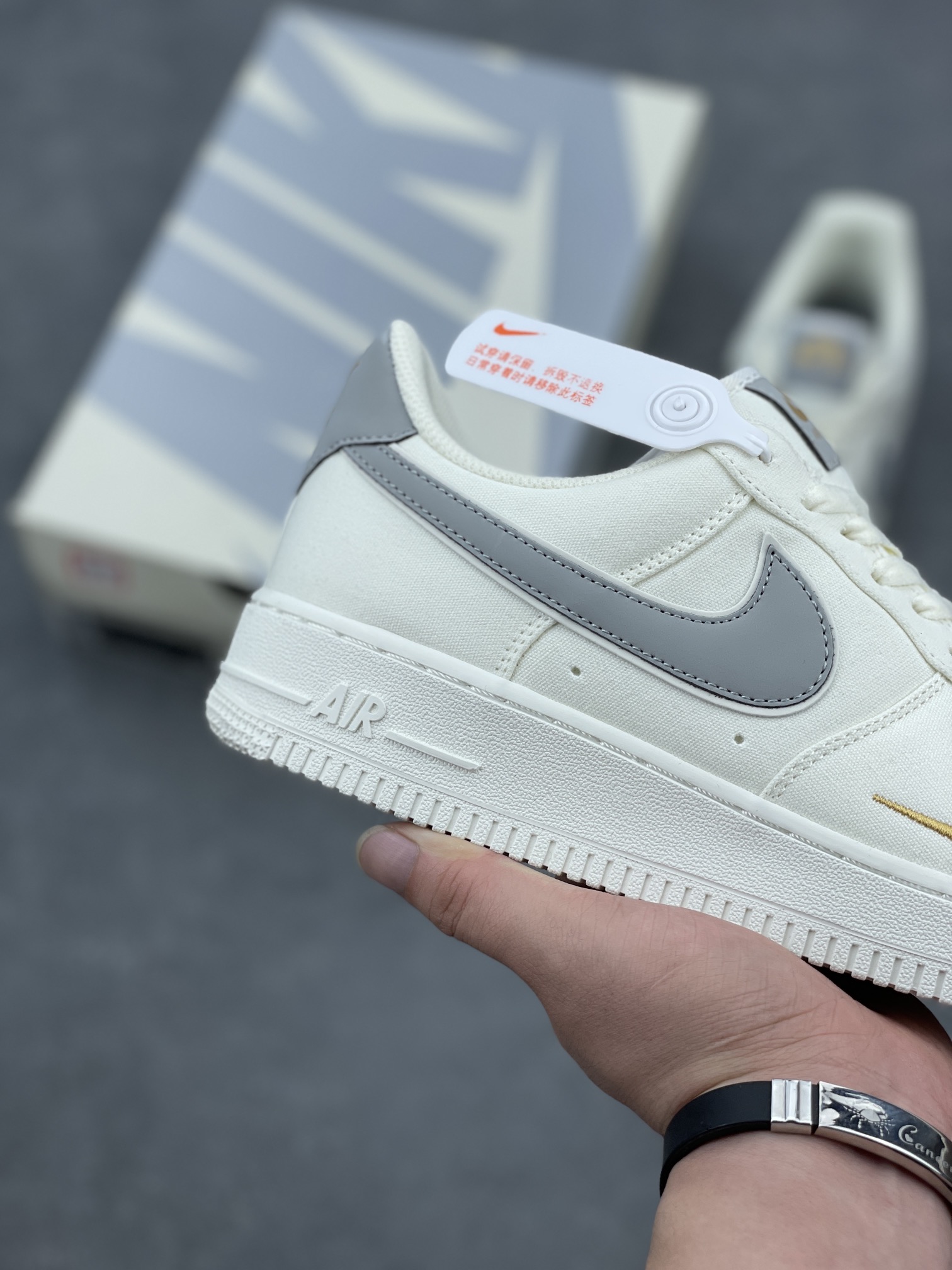 Nike Air Force 1 '07 Low Grey/Gold Casual Sneakers - Limited Edition 6 i1657001782 6609 4