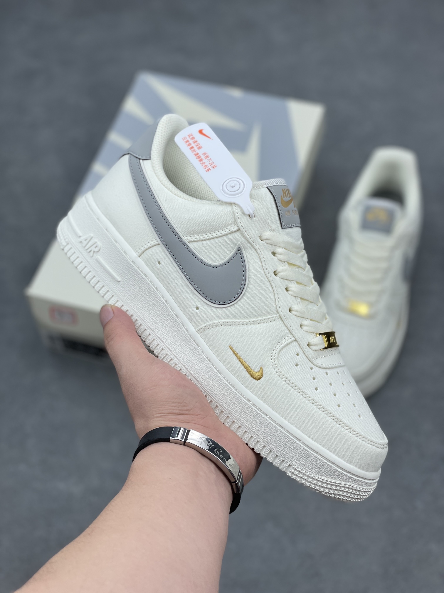 Nike Air Force 1 '07 Low Grey/Gold Casual Sneakers - Limited Edition 2 i1657001782 9814 0