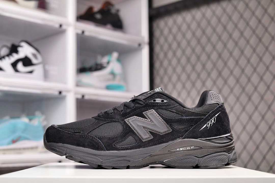 G5 珍贵传统，限量归来NB新百伦New Balance in USA M990V3三代系列美产血统经典复古休闲运动百搭老爹跑步鞋“黑银3M”RC