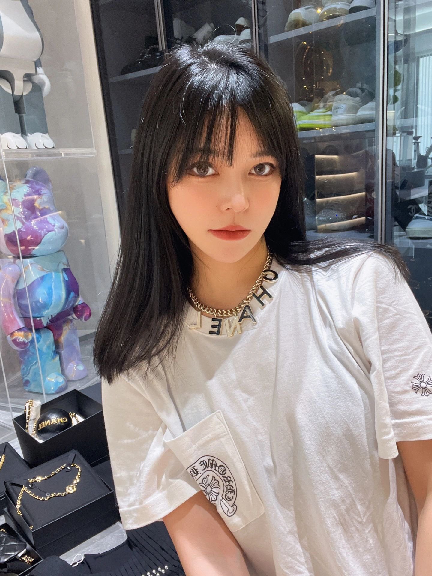 新款☑️CHANEL香奈儿珐琅滴油字母项链