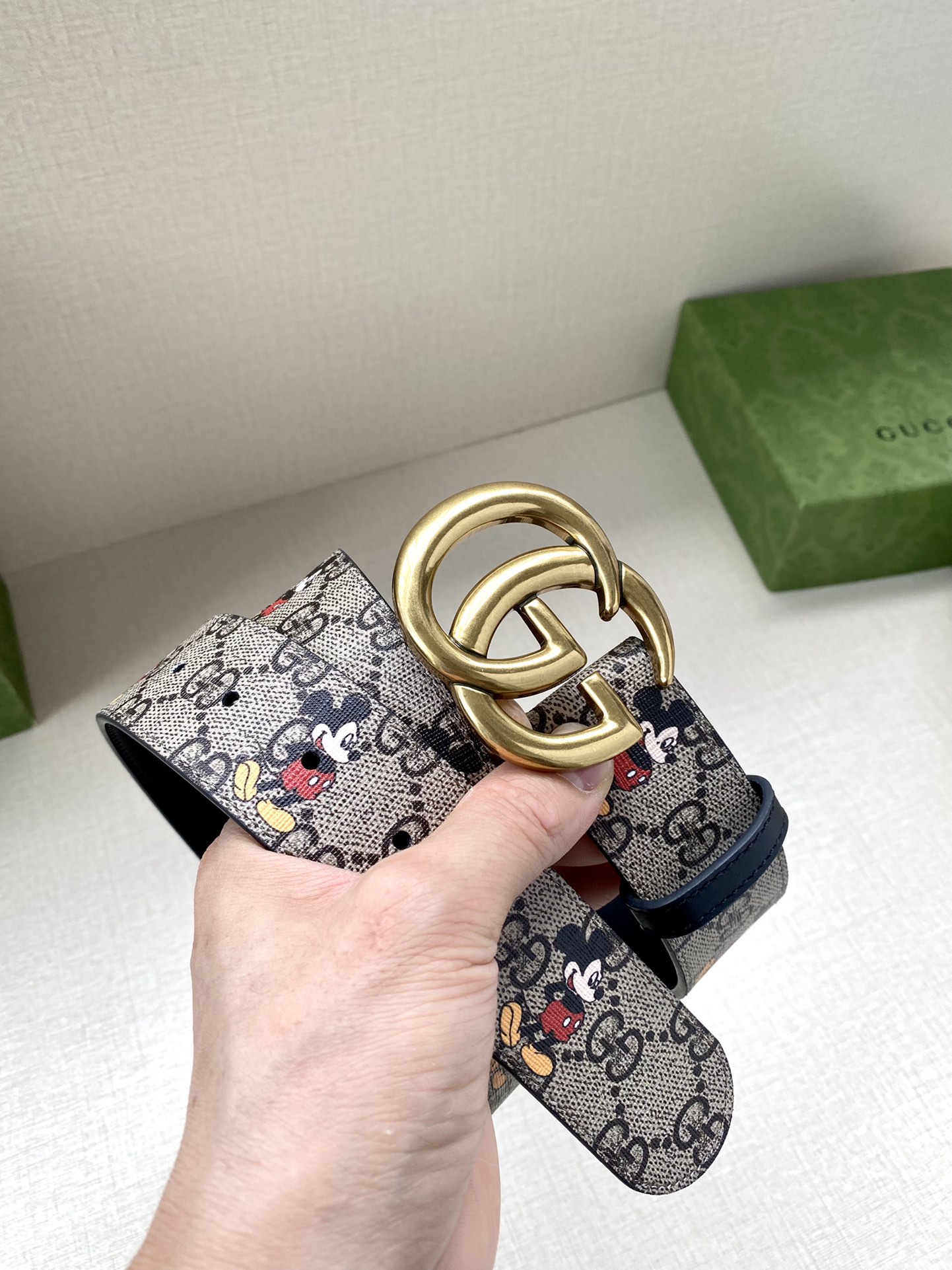 宽度4.0cmGUCCI米奇动漫图案