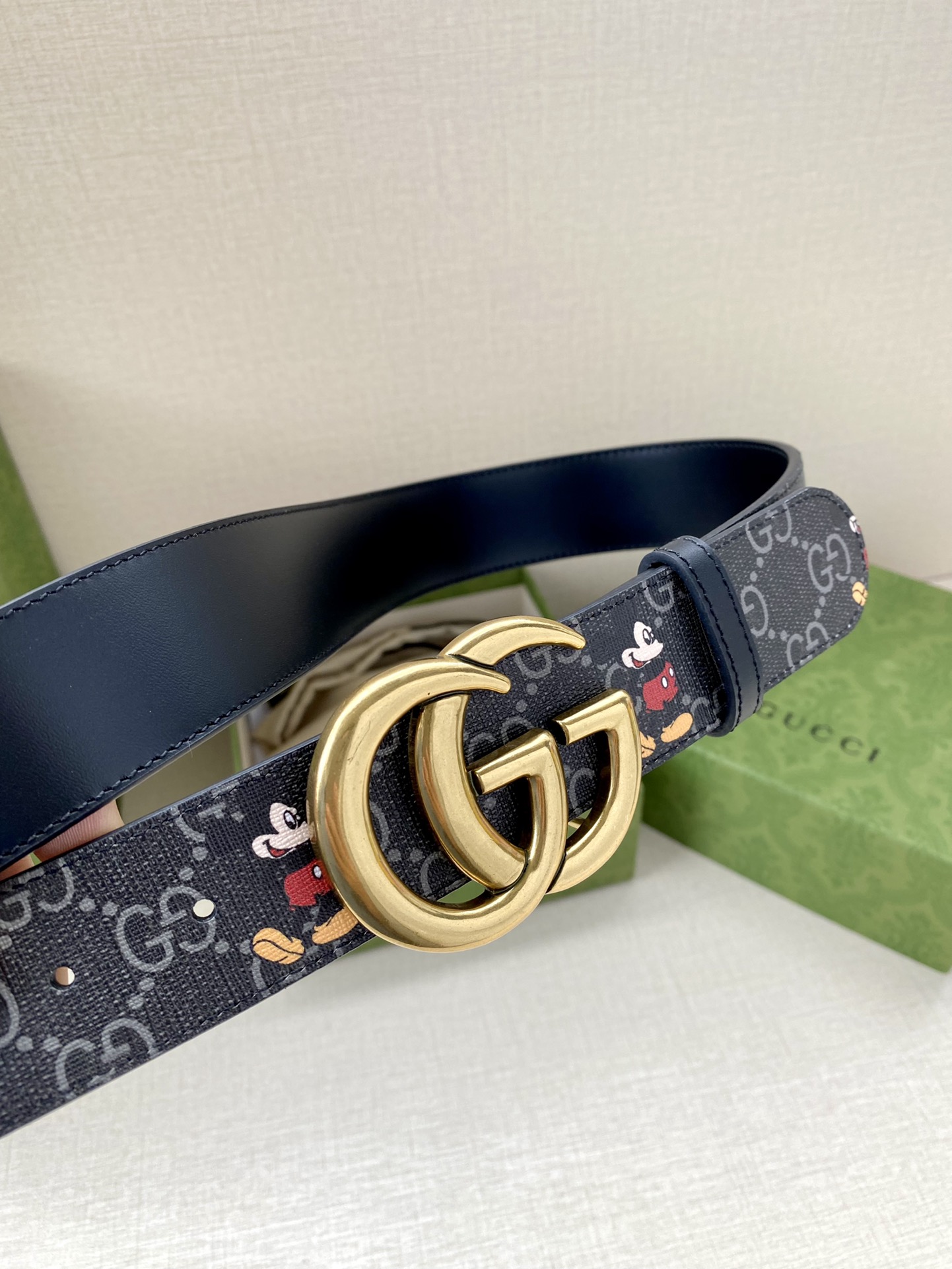 宽度4.0cmGUCCI米奇动漫图案