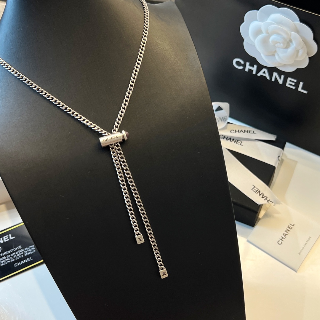 新款☑️CHANEL香奈儿字母可抽拉项链