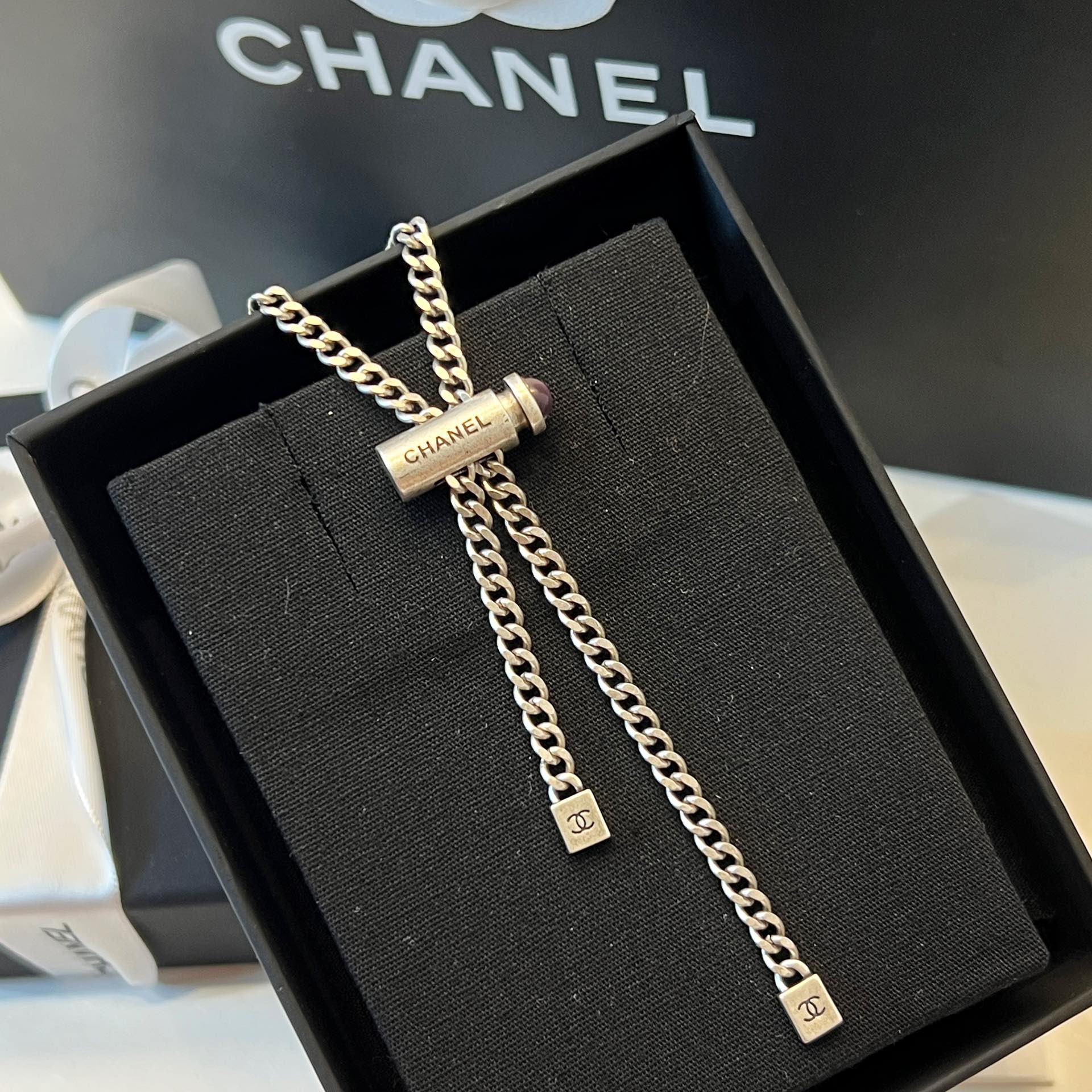 新款☑️CHANEL香奈儿字母可抽拉项链