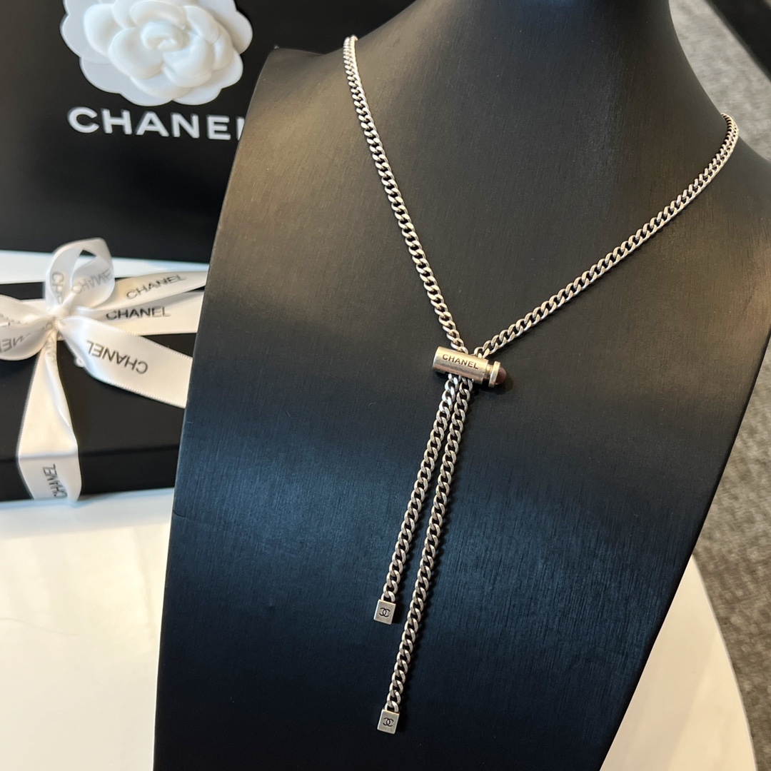 新款☑️CHANEL香奈儿字母可抽拉项链