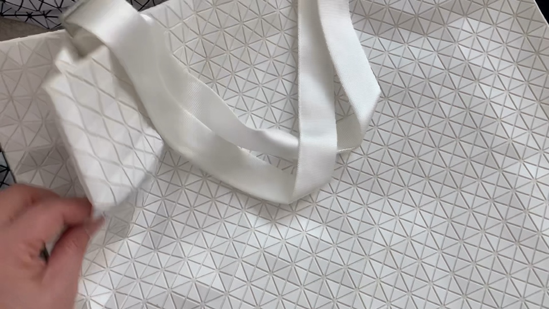 Issey Miyake BAOBAO White Tote Bag,KURO Sports Series,BB04, Unisex