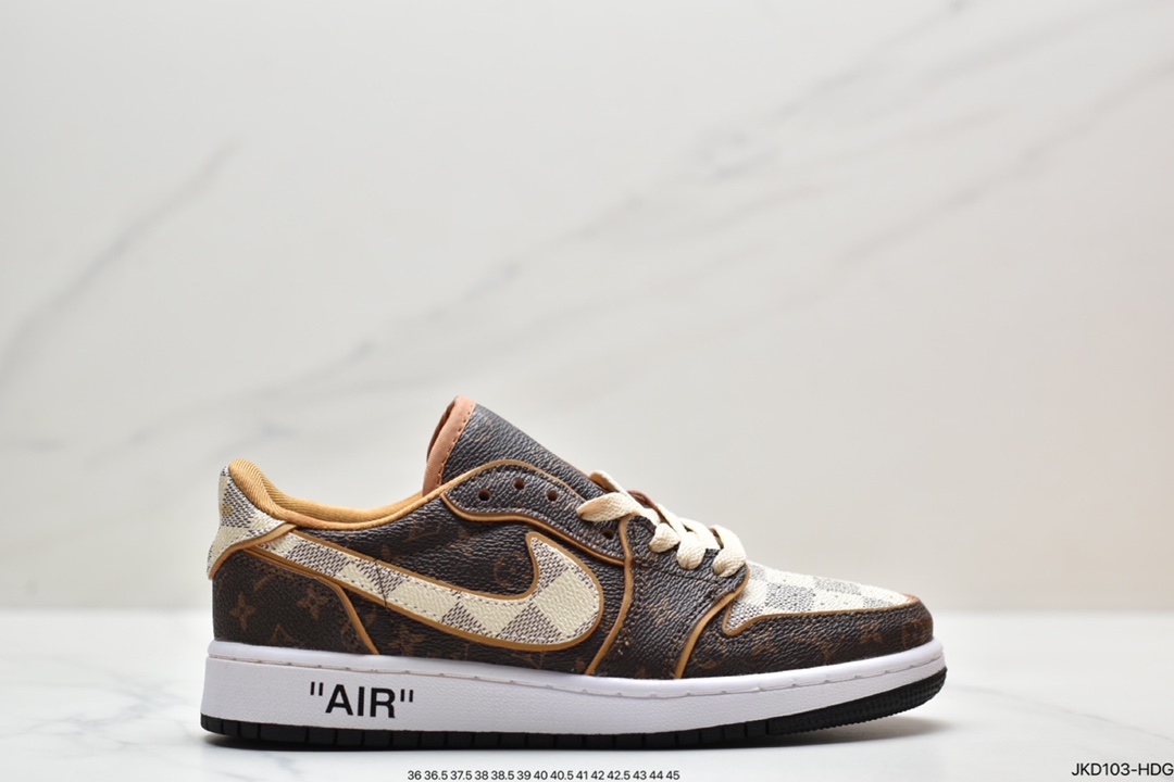 160 乔丹Air Jordan 1 Low AJ1 WH LV 乔1 中帮复古文化休闲运动篮球鞋
