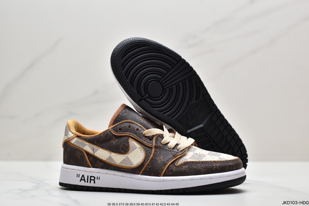 160 乔丹Air Jordan 1 Low AJ1 WH LV 乔1 中帮复古文化休闲运动篮球鞋
