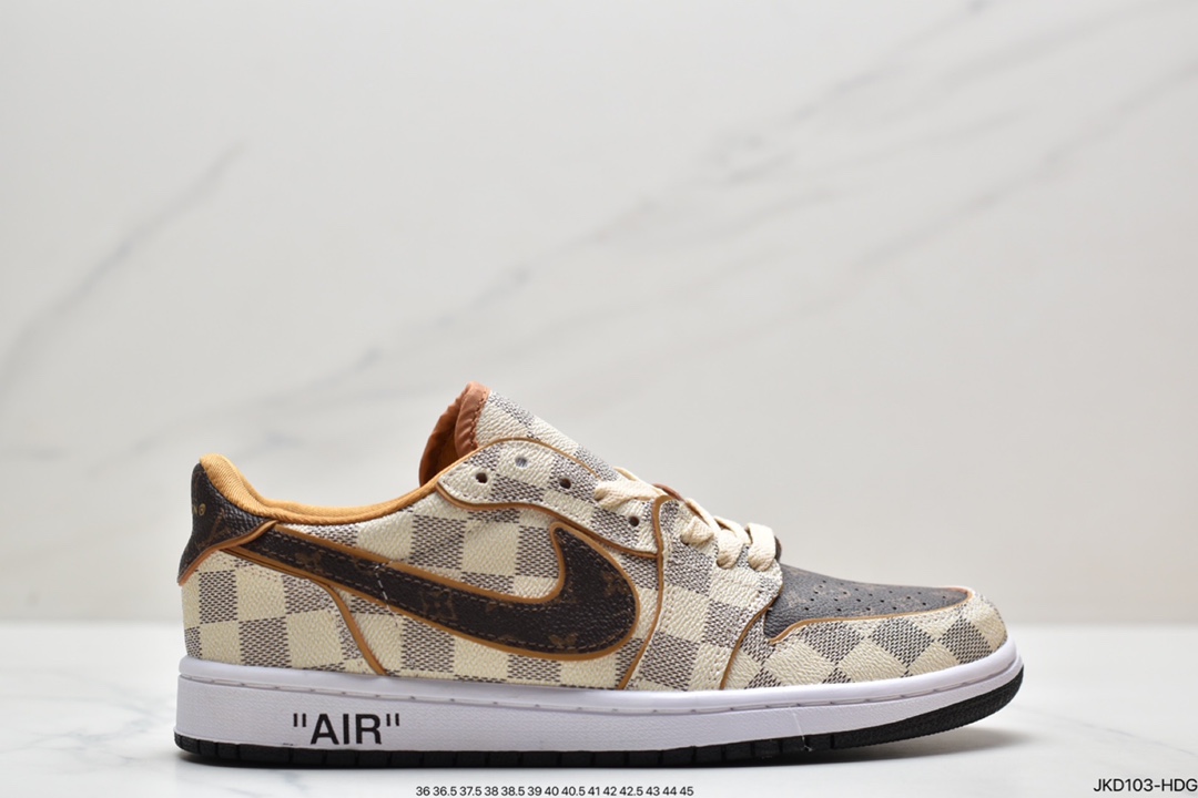 160 乔丹Air Jordan 1 Low AJ1 WH LV 乔1 中帮复古文化休闲运动篮球鞋