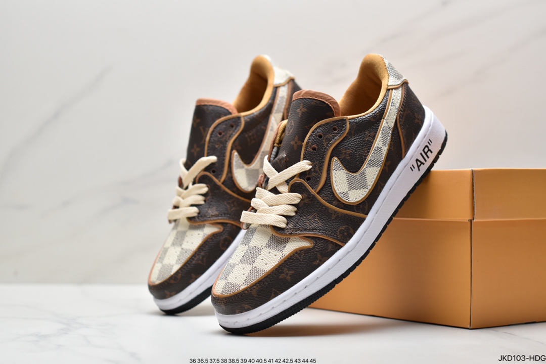 160 乔丹Air Jordan 1 Low AJ1 WH LV 乔1 中帮复古文化休闲运动篮球鞋