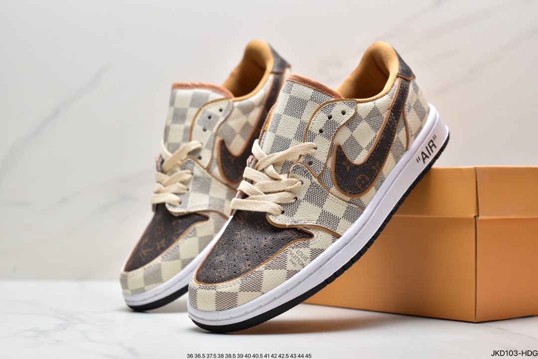 160 乔丹Air Jordan 1 Low AJ1 WH LV 乔1 中帮复古文化休闲运动篮球鞋
