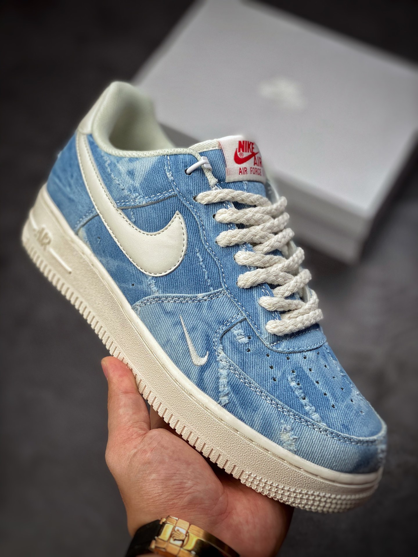 220 Nike Air Force 1 Low 07 水洗牛仔蓝  DY1830-100