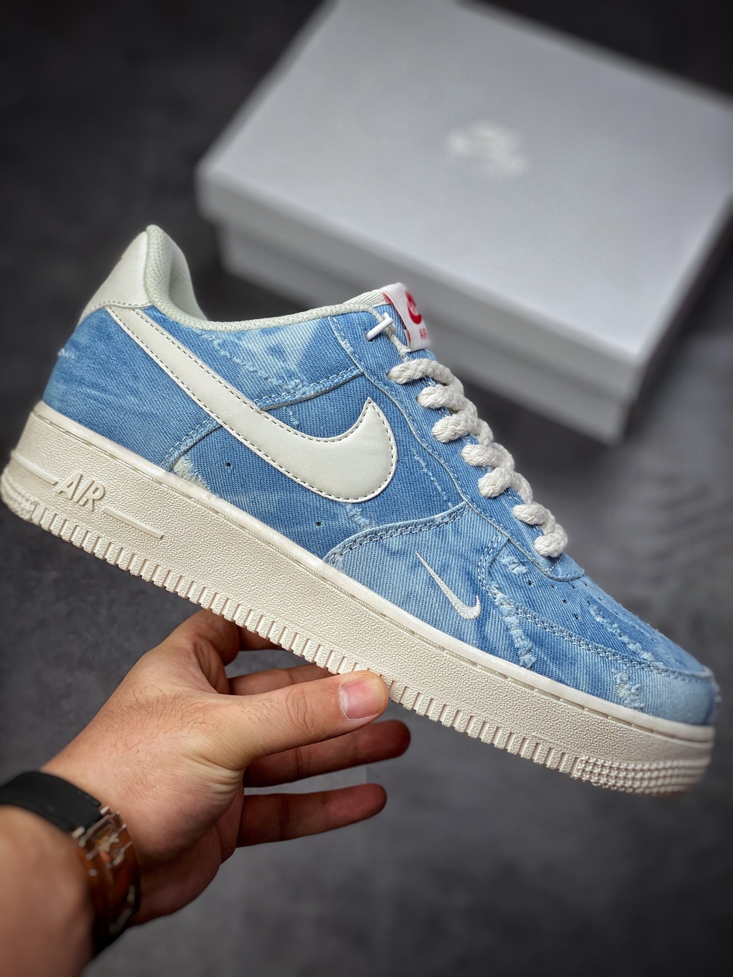 220 Nike Air Force 1 Low 07 水洗牛仔蓝  DY1830-100
