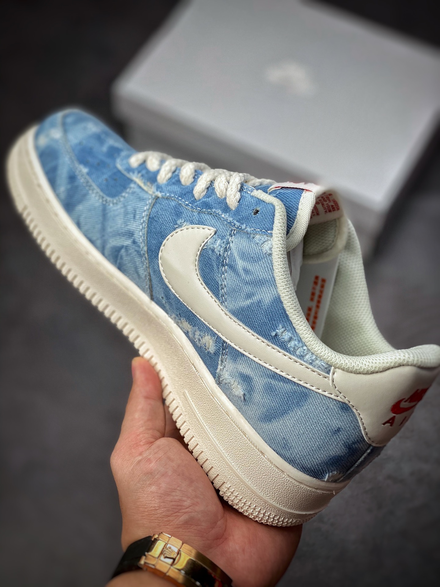 220 Nike Air Force 1 Low 07 水洗牛仔蓝  DY1830-100