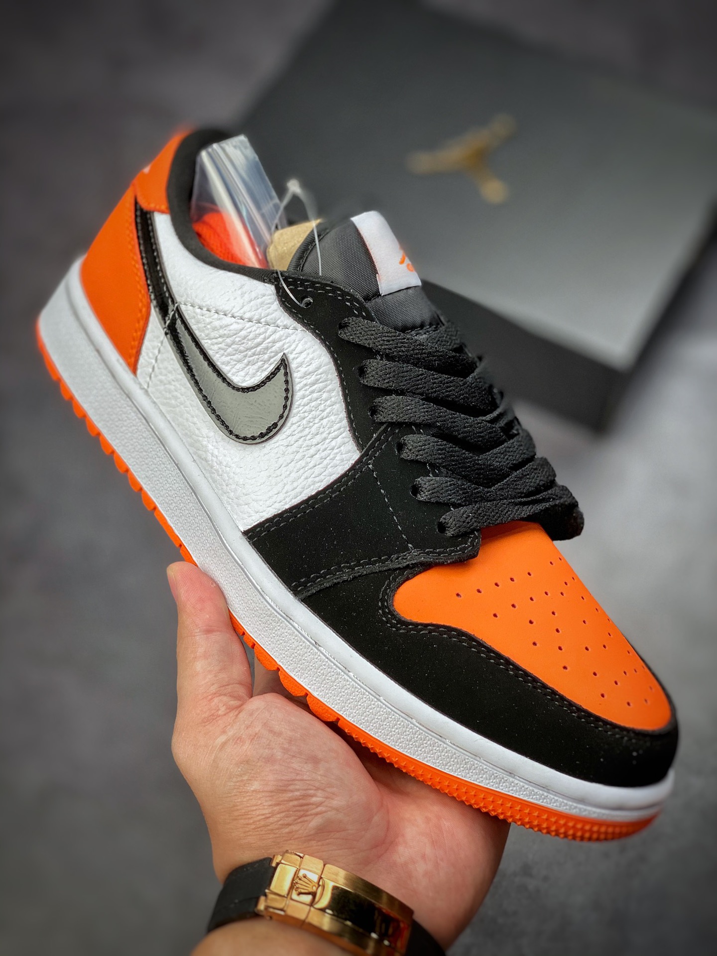 200 Air Jordan 1 Low Golf 黑橙扣碎高尔夫系列  AJ1乔1低帮休闲板鞋DD9315-800
