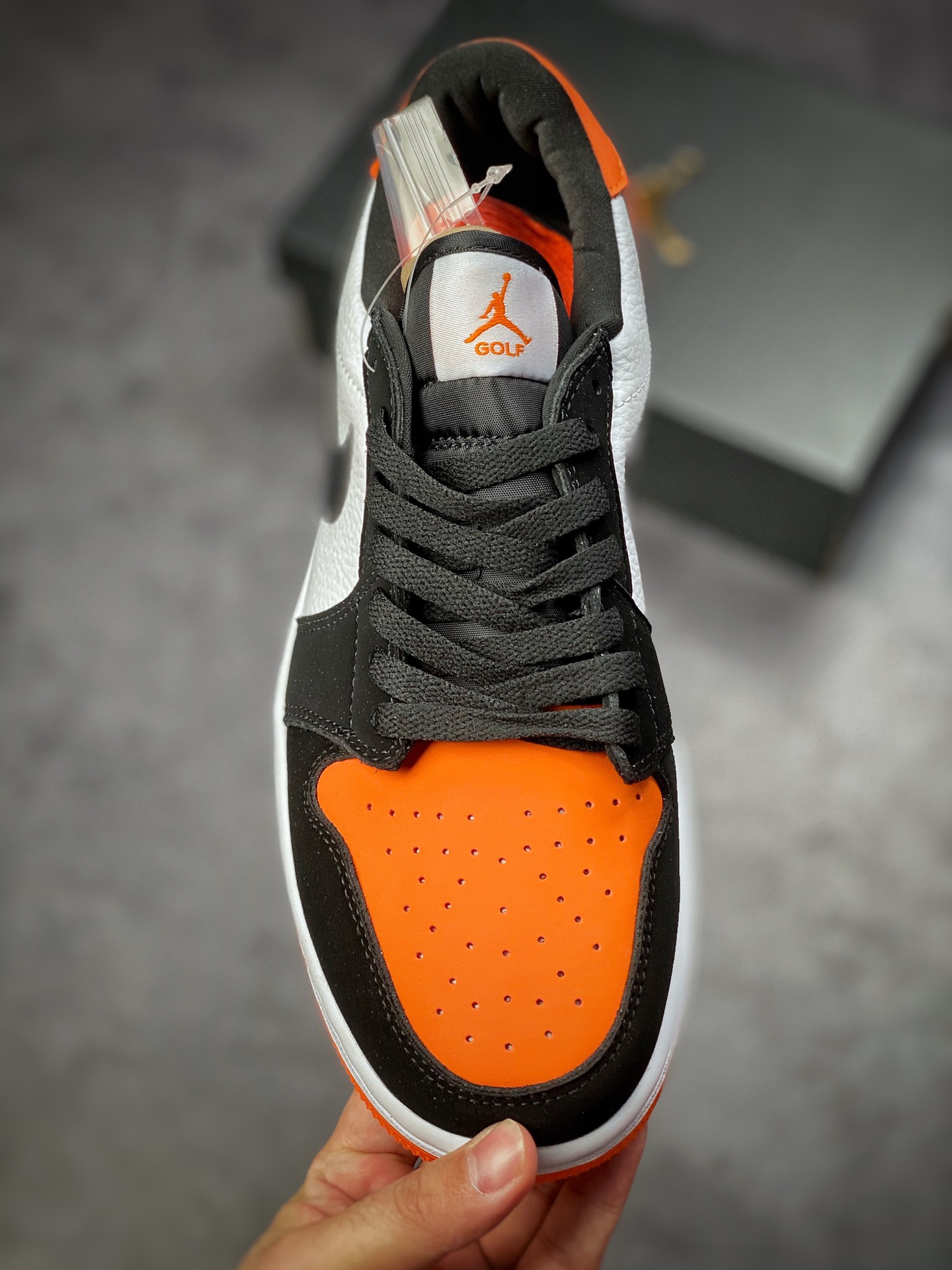 200 Air Jordan 1 Low Golf 黑橙扣碎高尔夫系列  AJ1乔1低帮休闲板鞋DD9315-800