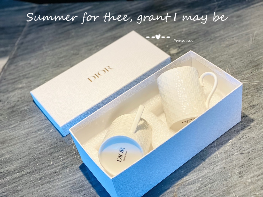 Dior Cannage Mug Gift Set (Set of 2 - Comprehensive 5
