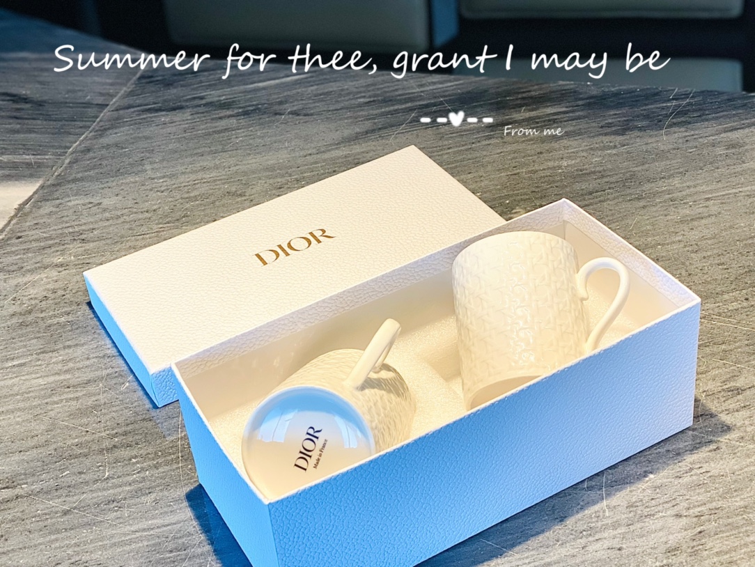 Dior Cannage Mug Gift Set (Set of 2 - Comprehensive 4