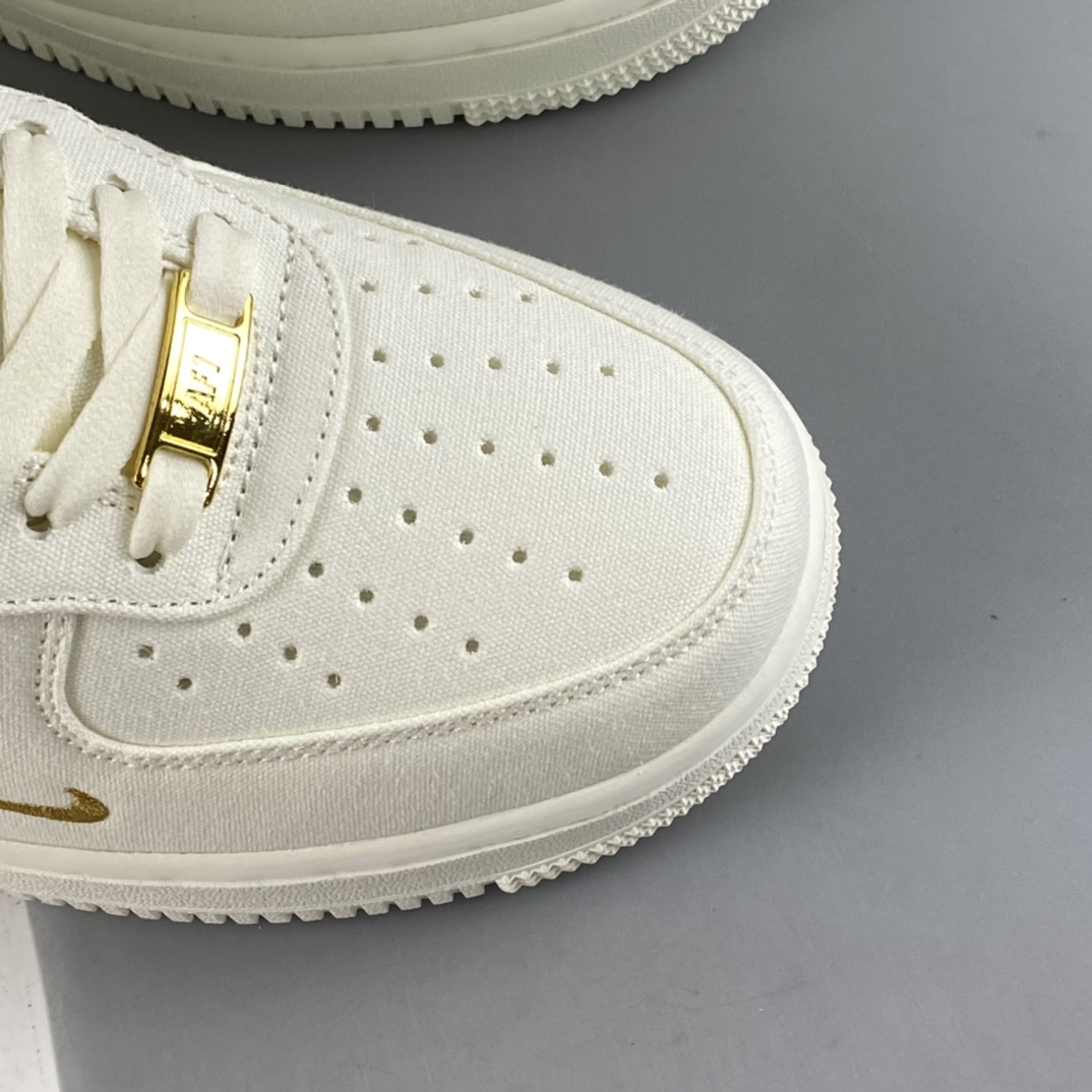 P220  Nike Air Force 1’07 Low 灰金布面 空军一号低帮休闲板鞋 MN5696-609
