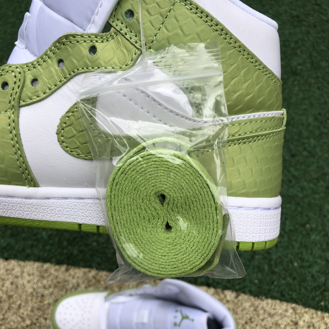 aj1mid白绿蛇纹 Air Jordan 1 Mid SE AJ1 白绿蛇纹耐磨篮球鞋 DV2959-113