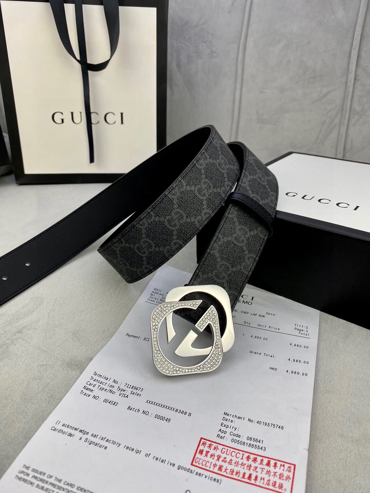 宽度4.0cmGUCCI经典款G家印