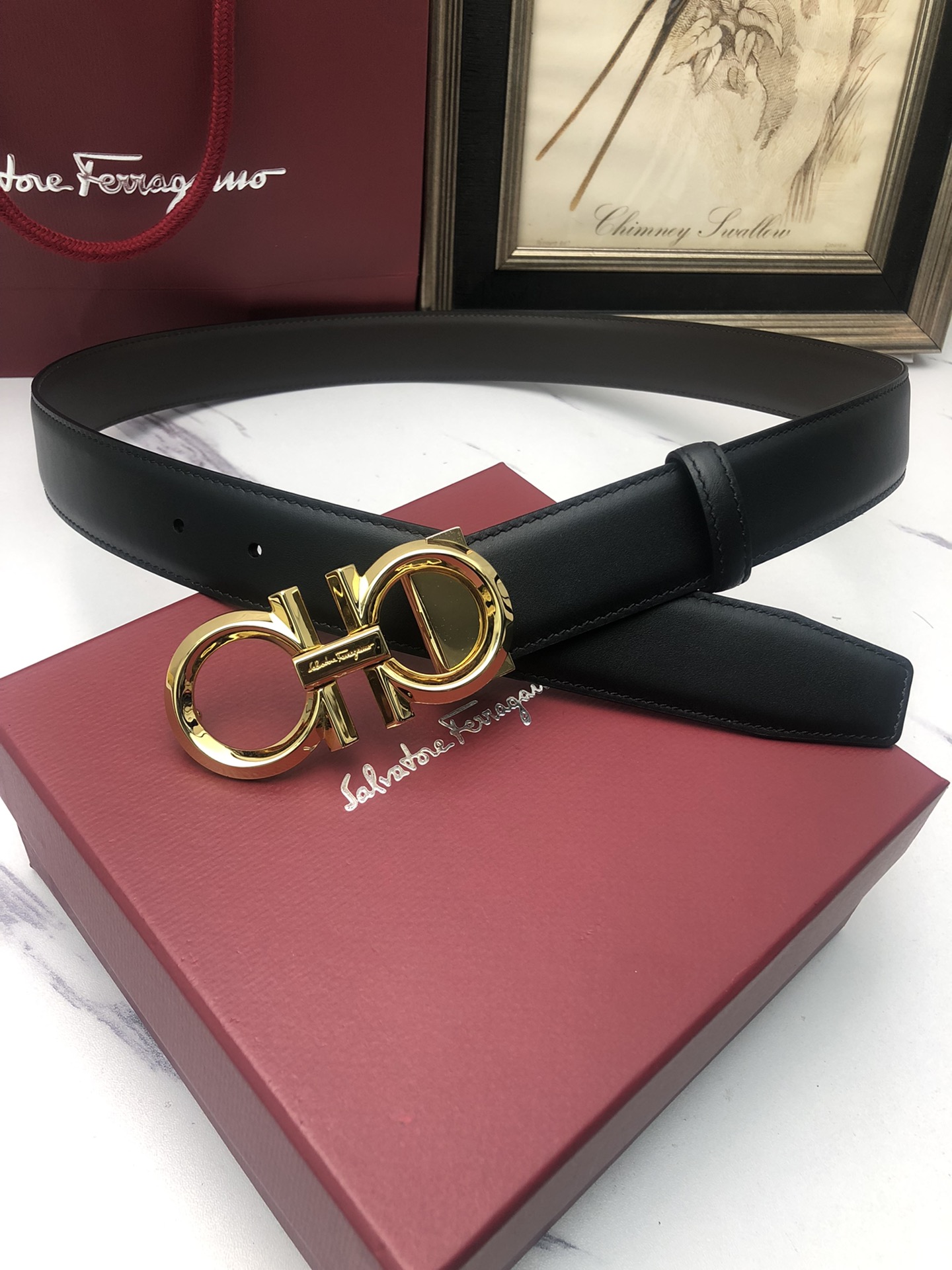 [Ferragamo Belts]Ferragamo: Original single and double-sided first-layer cowhi