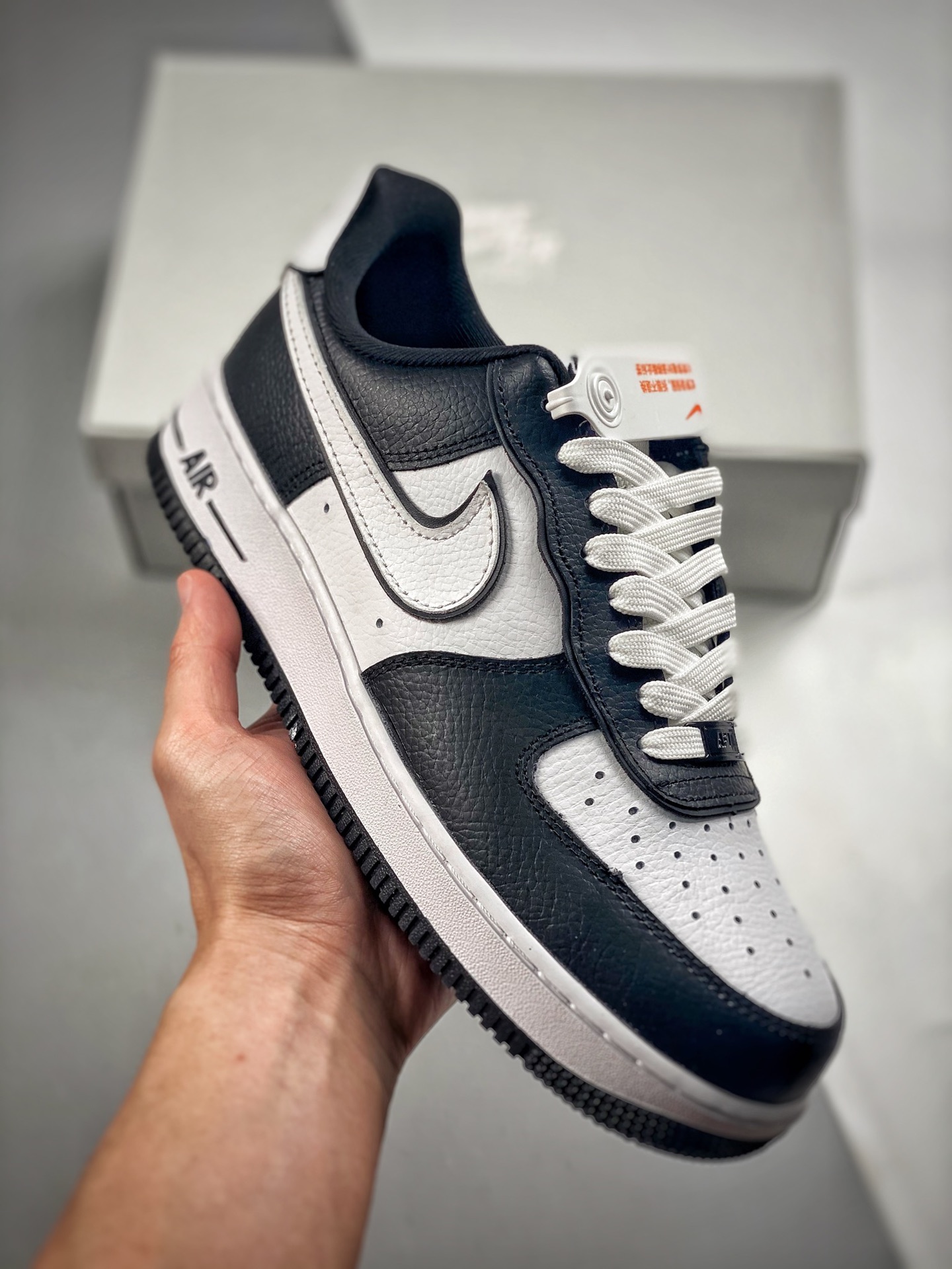 -3 Nike Air Force 1 Low '07 Blanco y negro, Panda. Horma original y cartón original, creando el estilo auténtico de la …