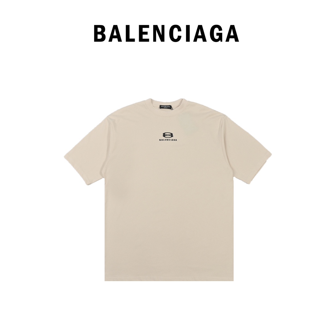 Balenclaga/巴黎世家短袖T恤男女款百搭推荐 Balenclaga BB巴黎世家厚面料宽松版型刺绣