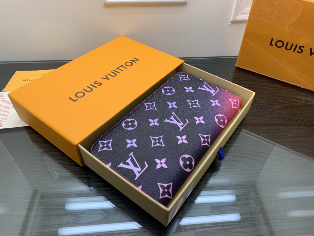 Interior view of a slim leather cardholder with card slots