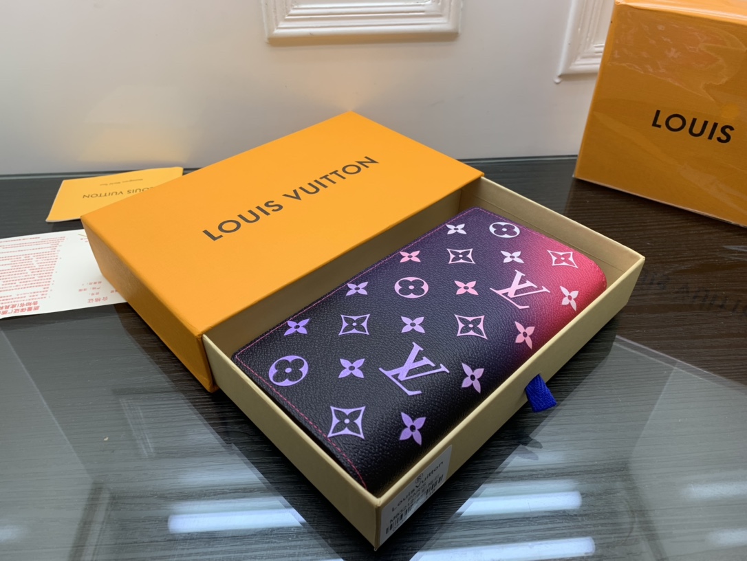 Classic leather bifold wallet interior view