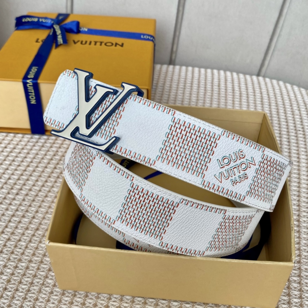 Louis Vuitton Luxury
 Belts Men Calfskin Cowhide