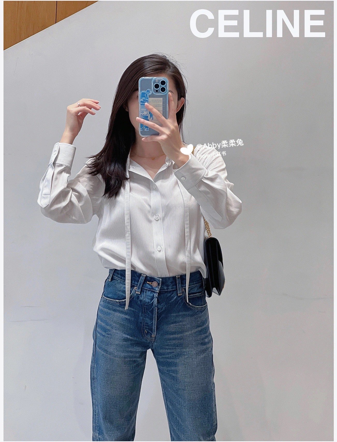 CELINE CHAIN BESACE TRIOMPHE 24.5CM BAG 199273黑色